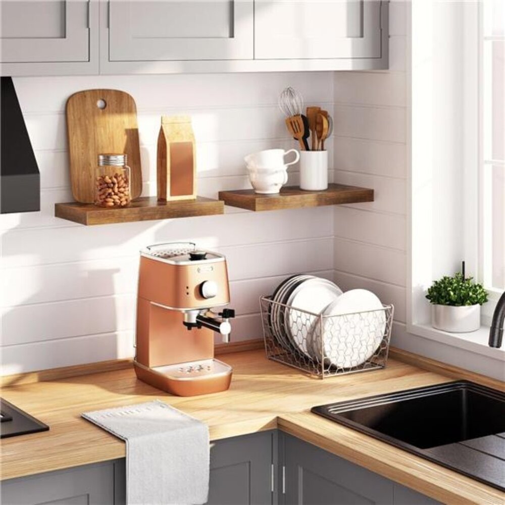Floating Shelves for Wall, Wall Mounted Shelf Set of 2, 15.7" Hanging - Picture 5 of 7